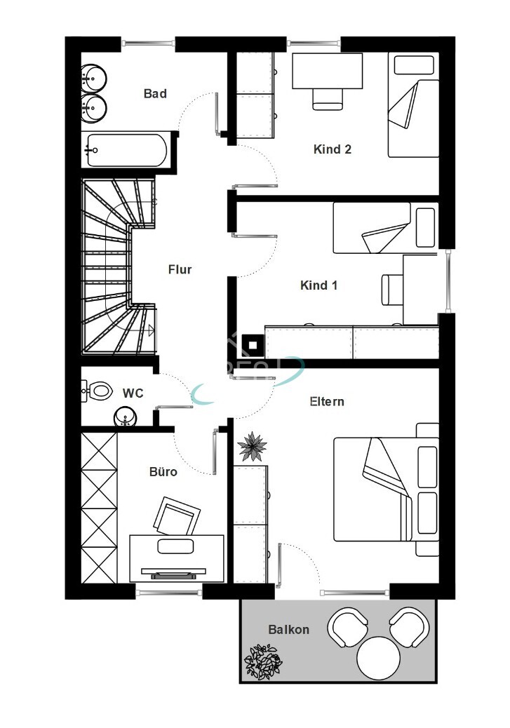 Grundriss Obergeschoss