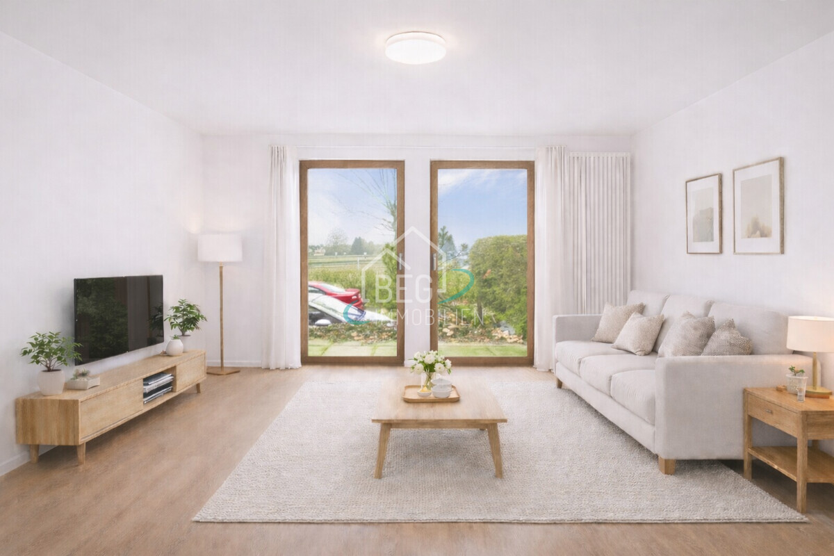 virtuell bearbeiteter Wohn-Essbereich