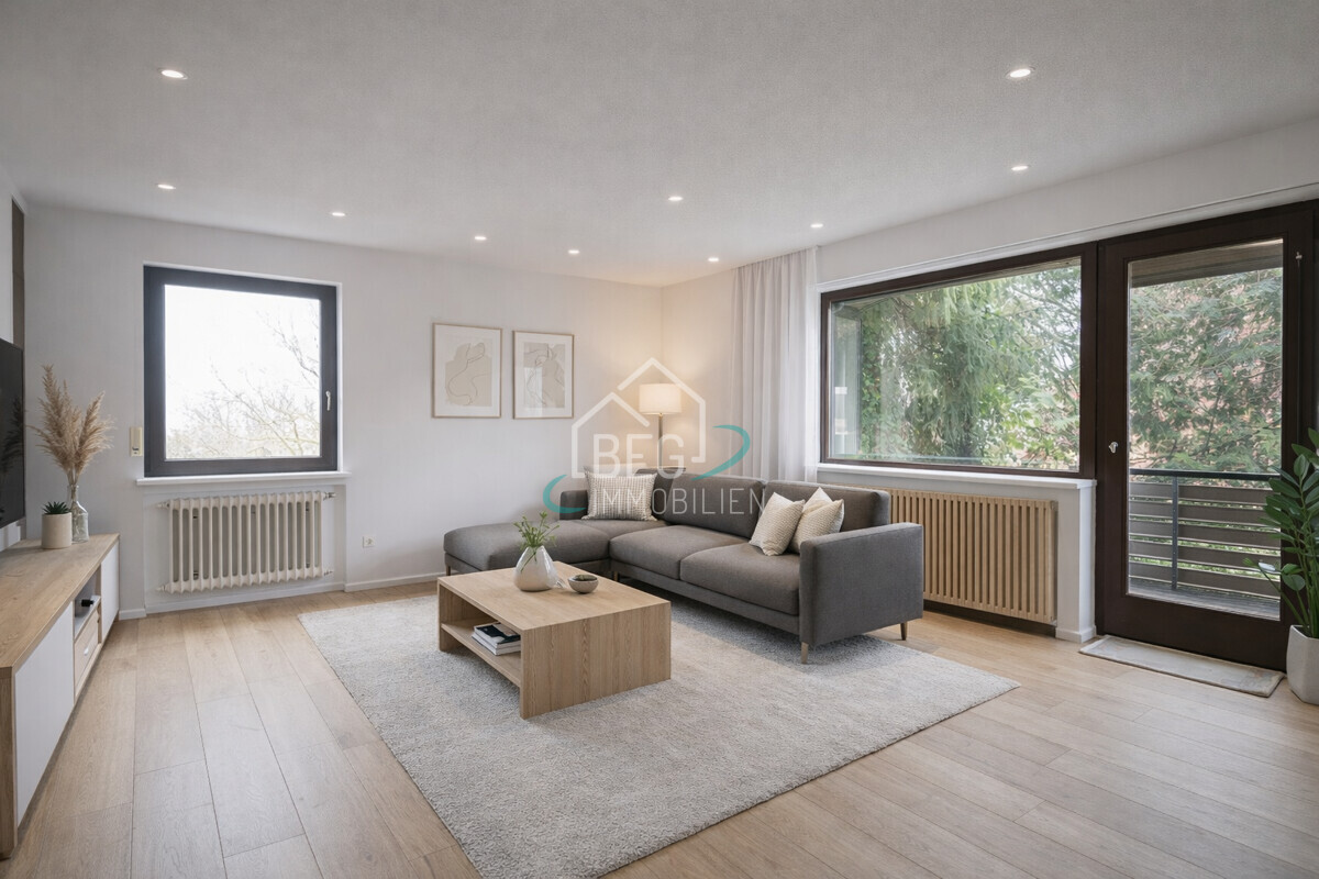 virtuell möbliertes Wohnzimmer OG