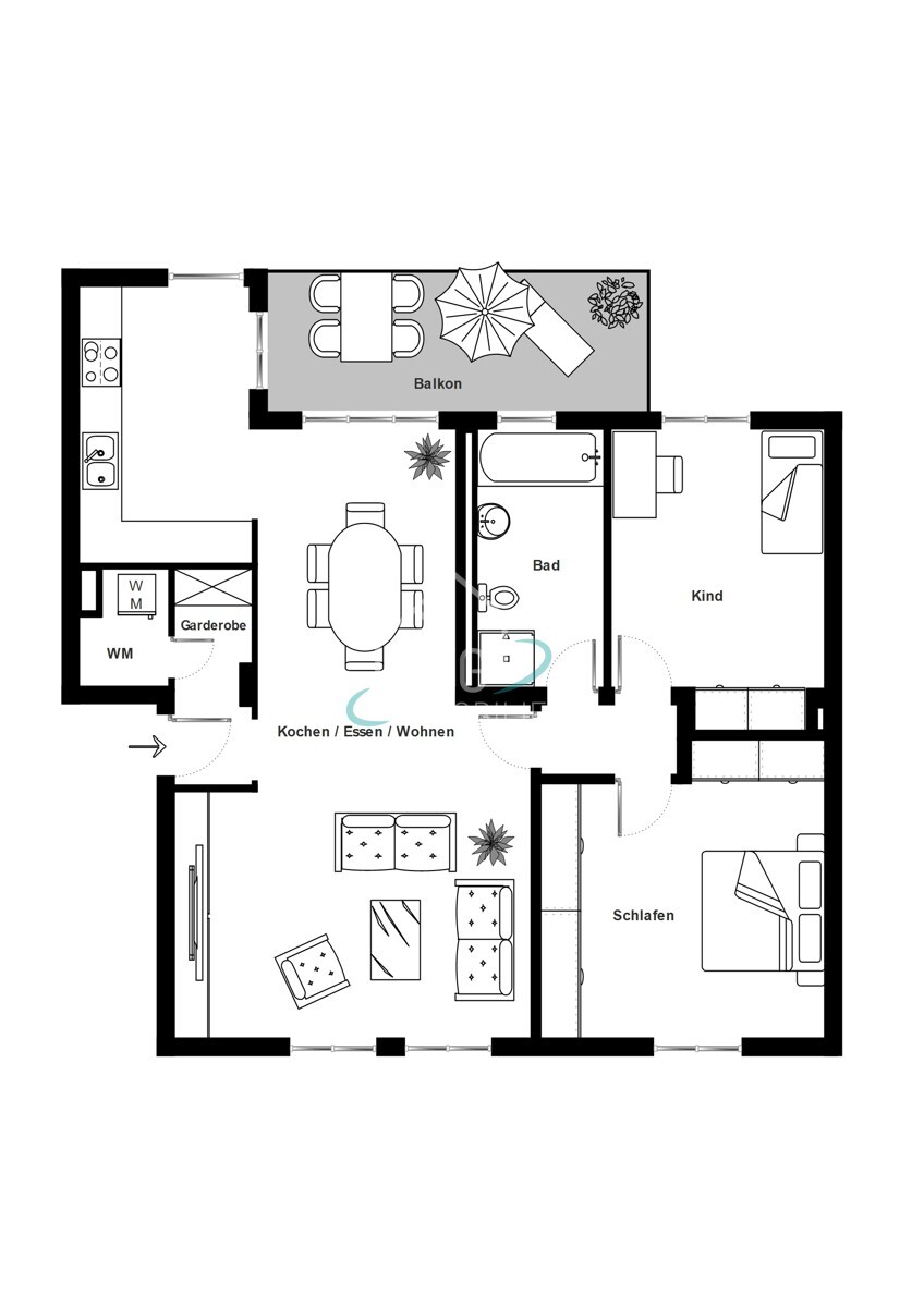 Grundriss 1. Obergeschoss