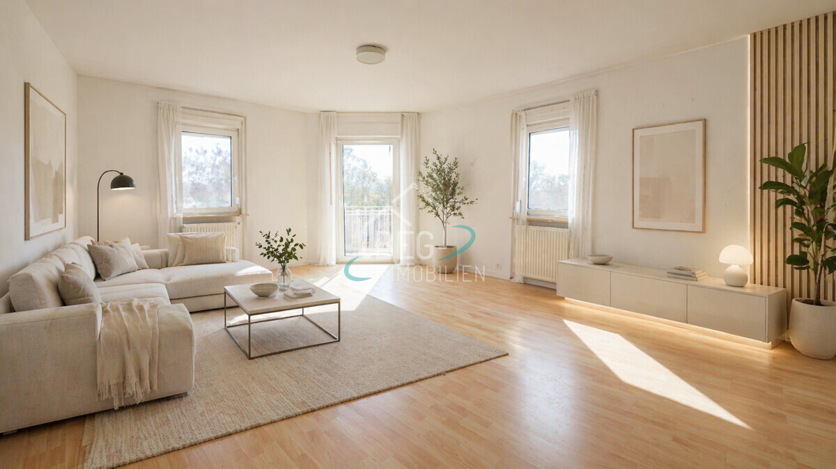 virtuell bearbeitetes Wohnzimmer