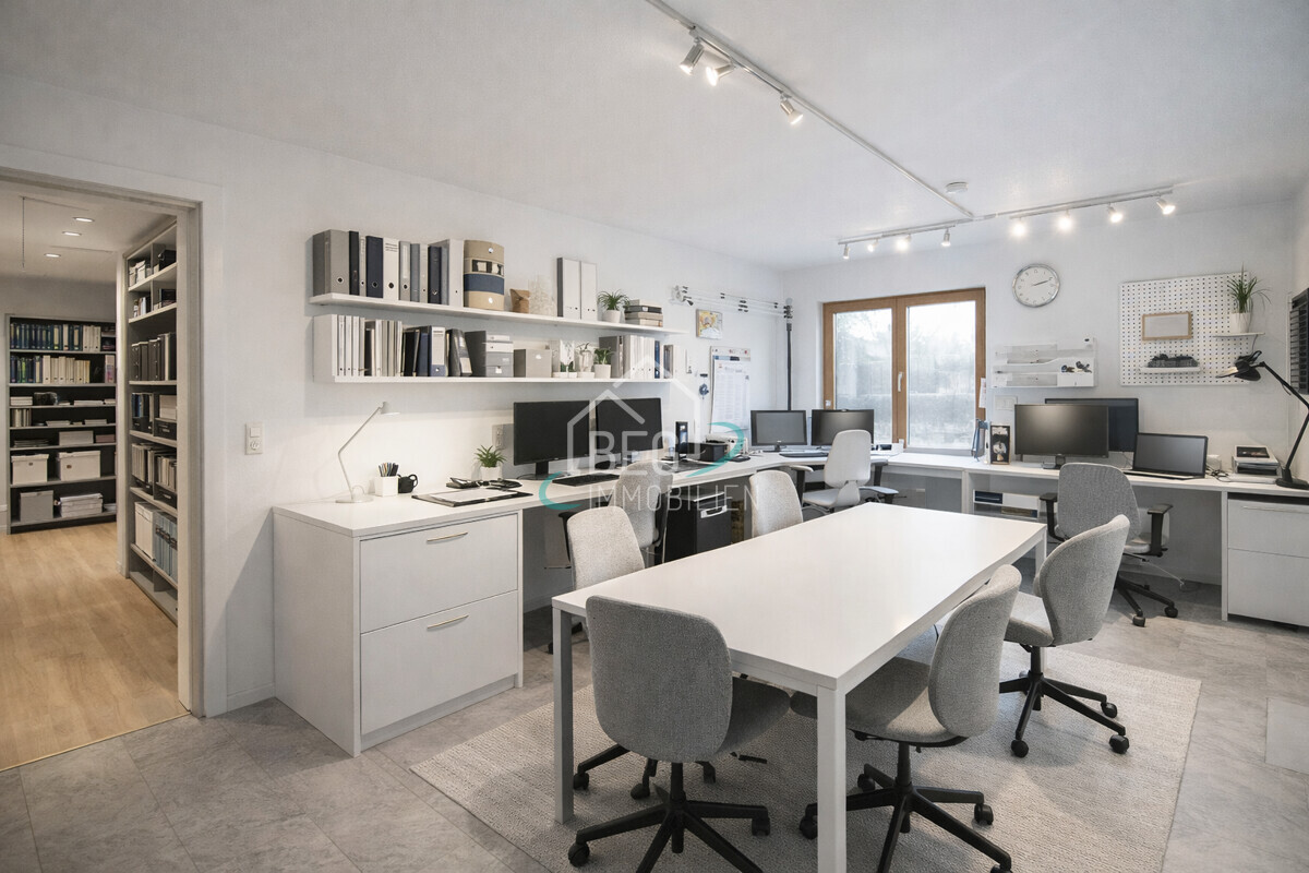 virtuell möbliertes Büro