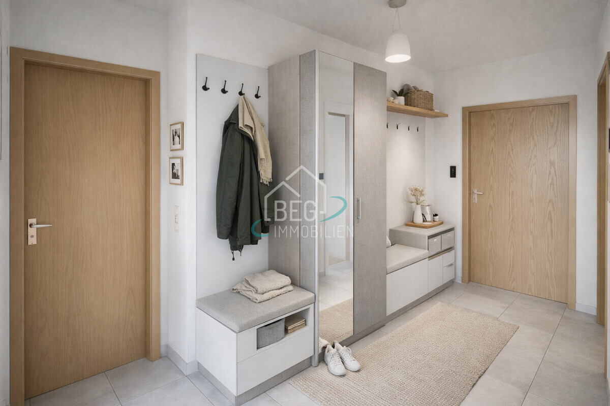 virtuell möblierter Flur