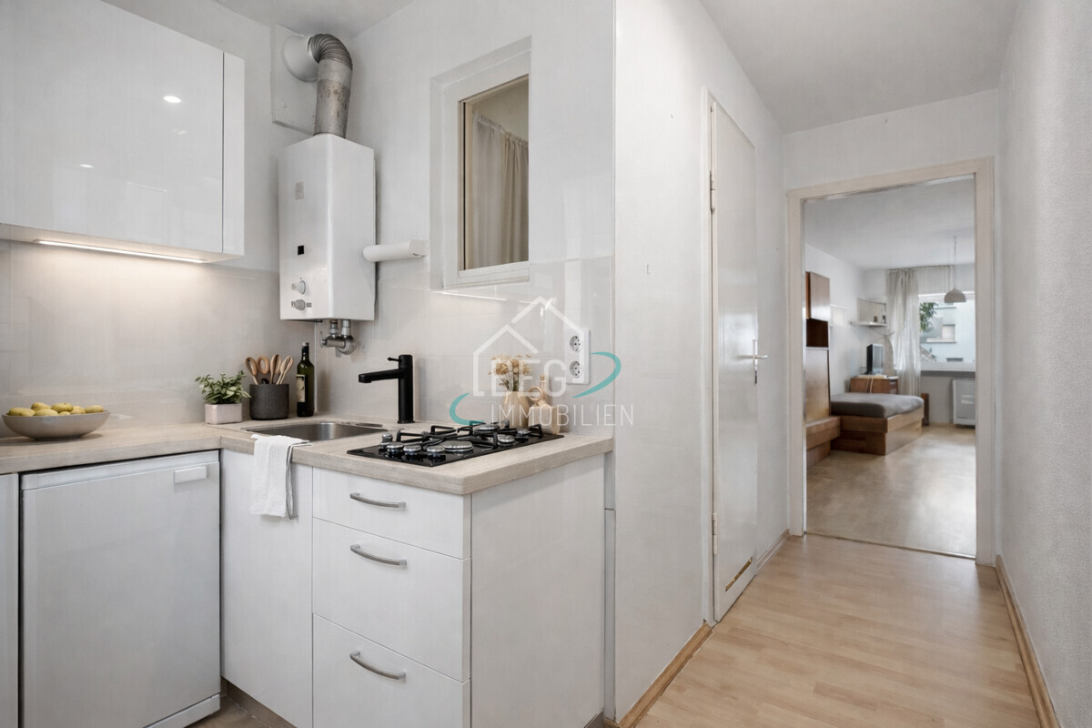 virtuell möblierte Küche