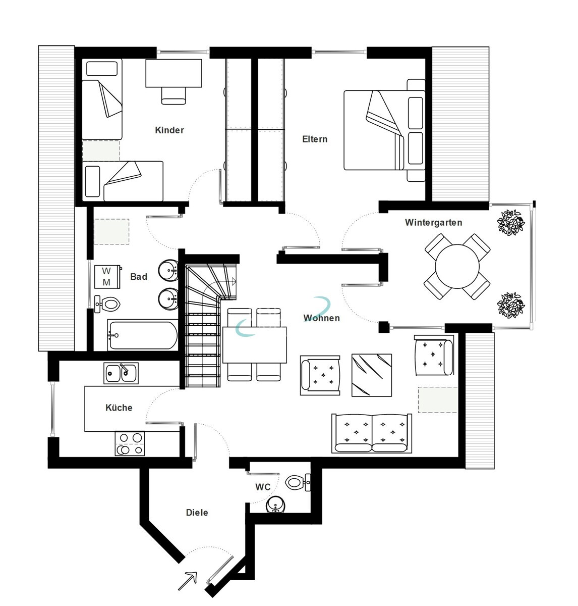 Grundriss 1. Dachgeschoss