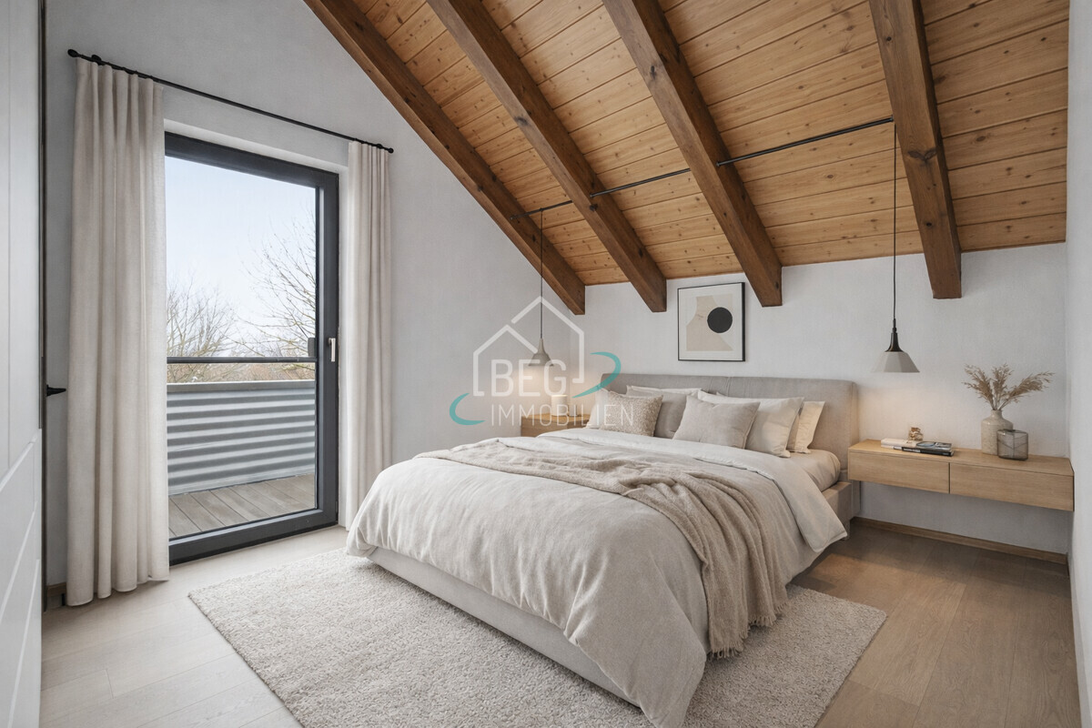 virtuell möbliertes Schlafzimmer