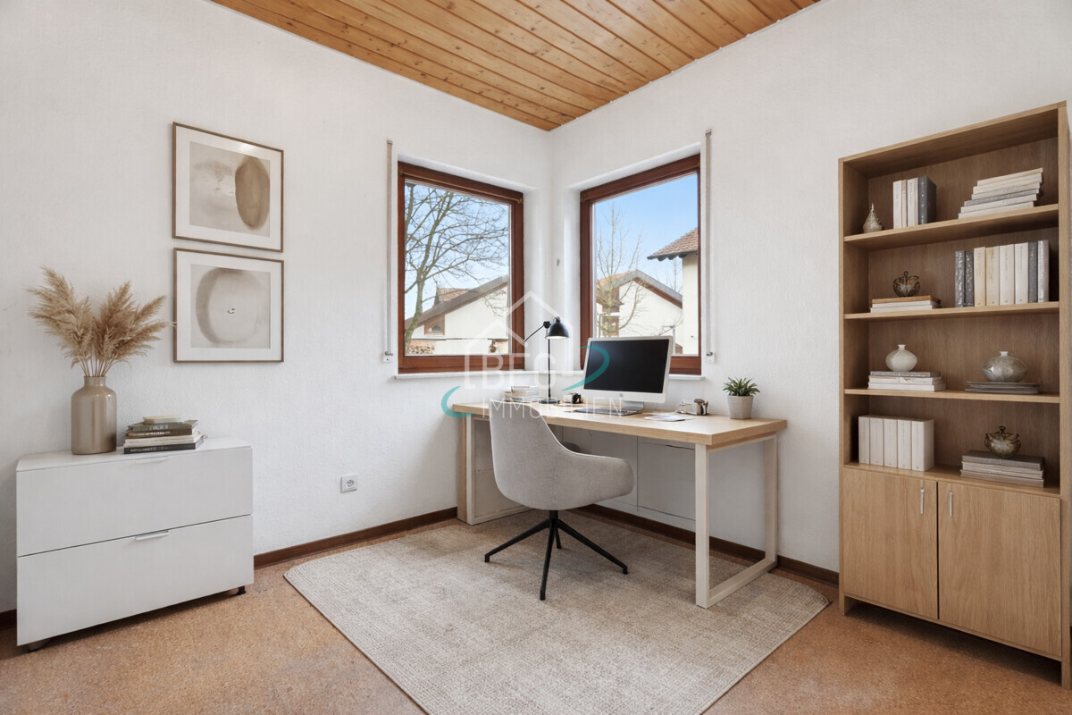 virtuell möbliertes Büro