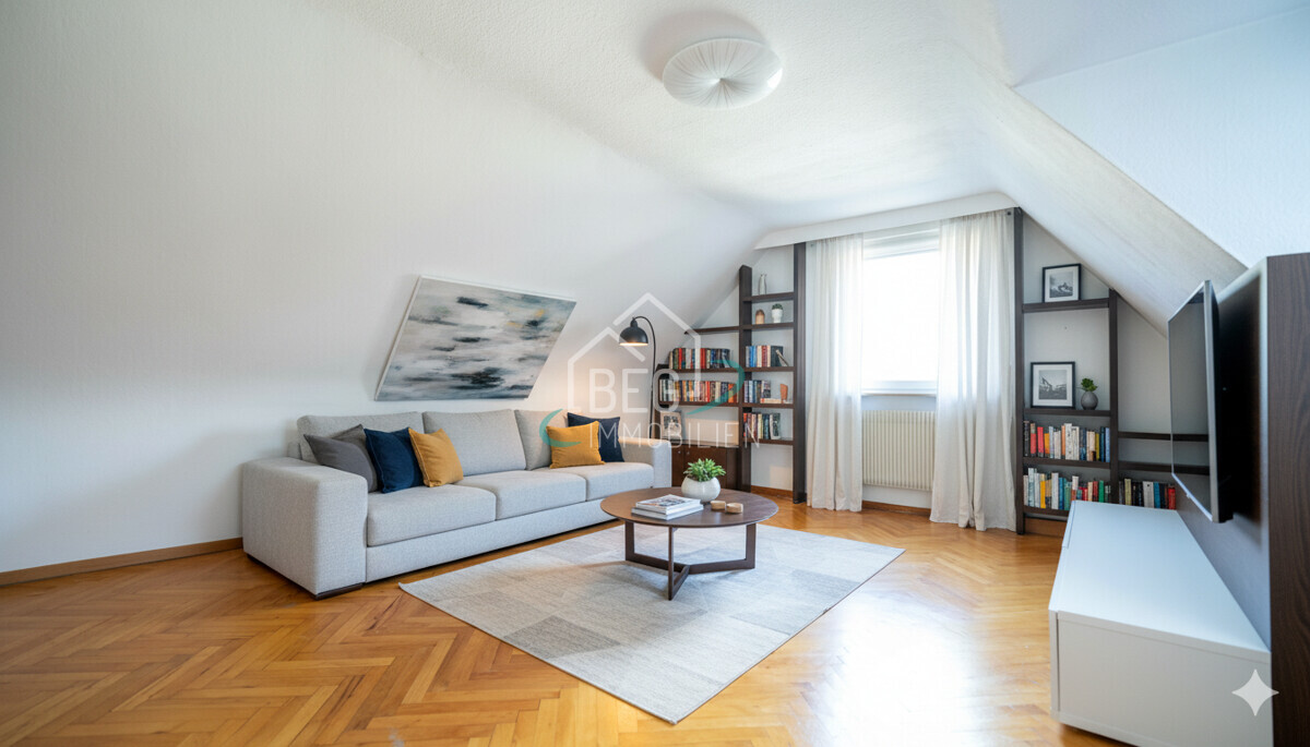 virtuell möbliertes Wohnzimmer