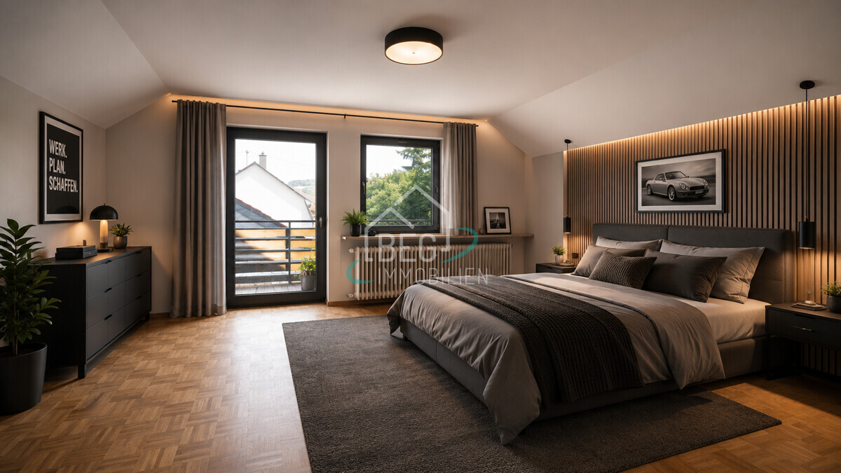 Schlafzimmer virtuell aufbereitet