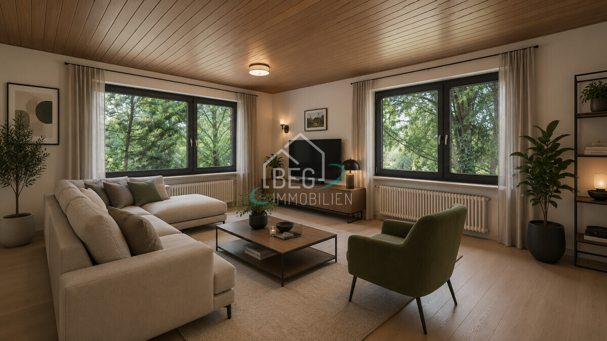 Wohnzimmer virtuell aufbereitet