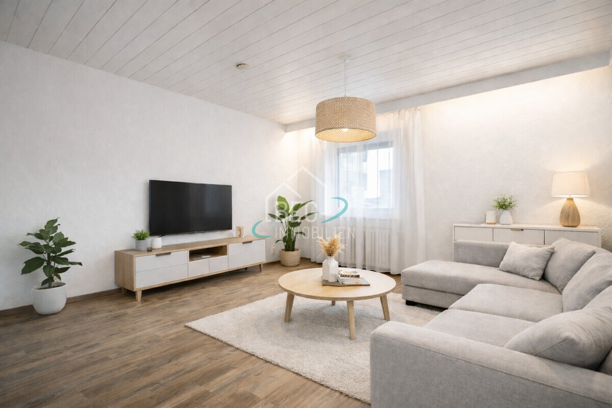 virtuell bearbeitetes Wohnzimmer