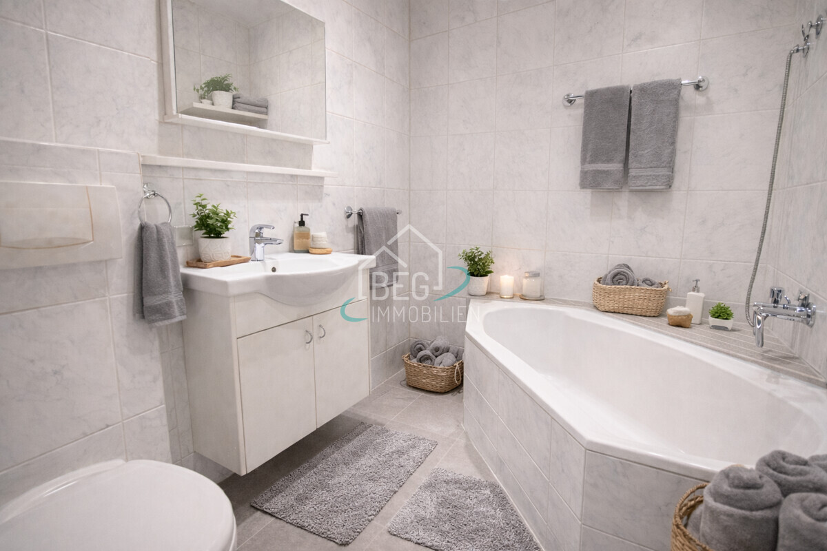 virtuell barbeitetes Badezimmer