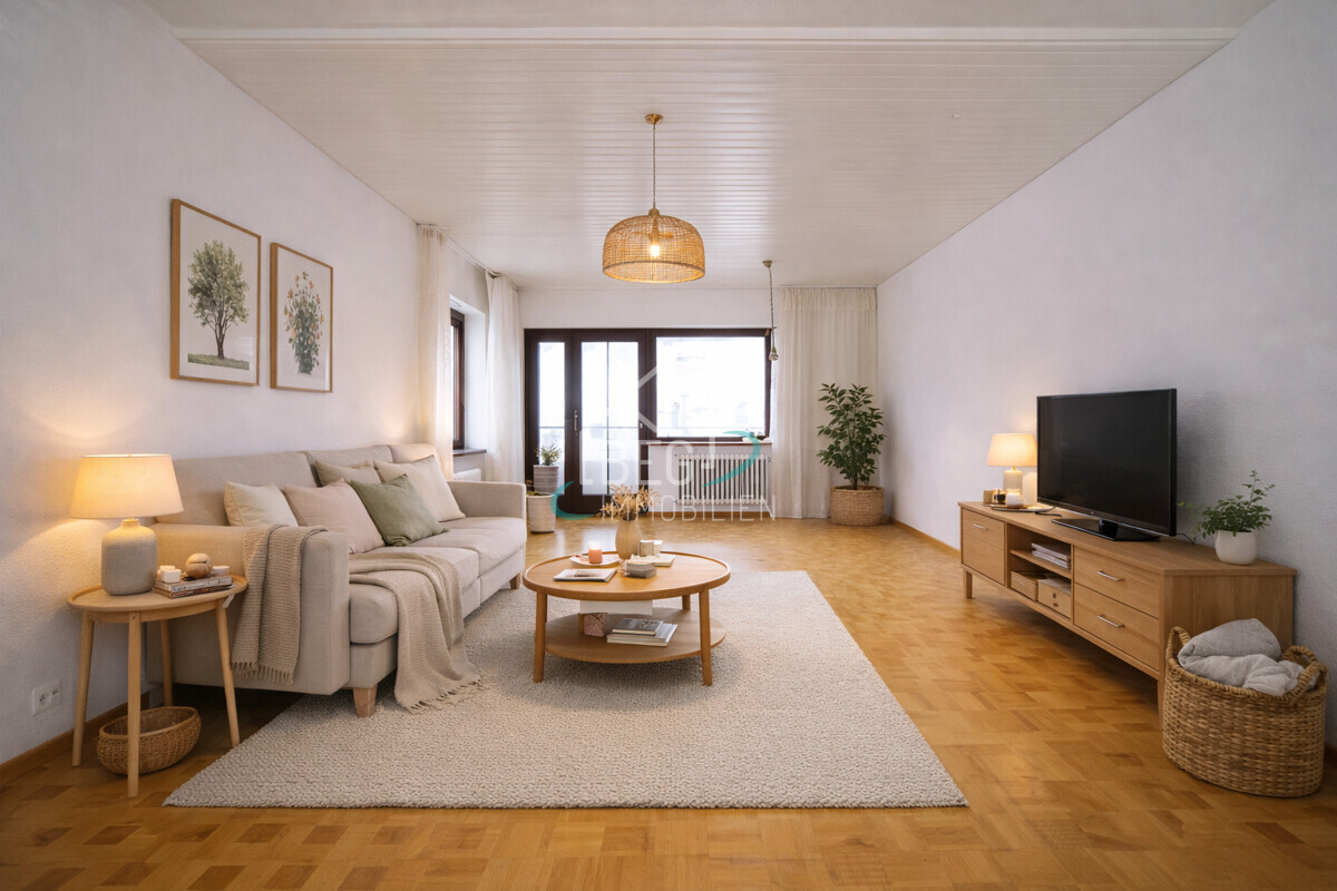 Wohnzimmer visualisiert 1. OG