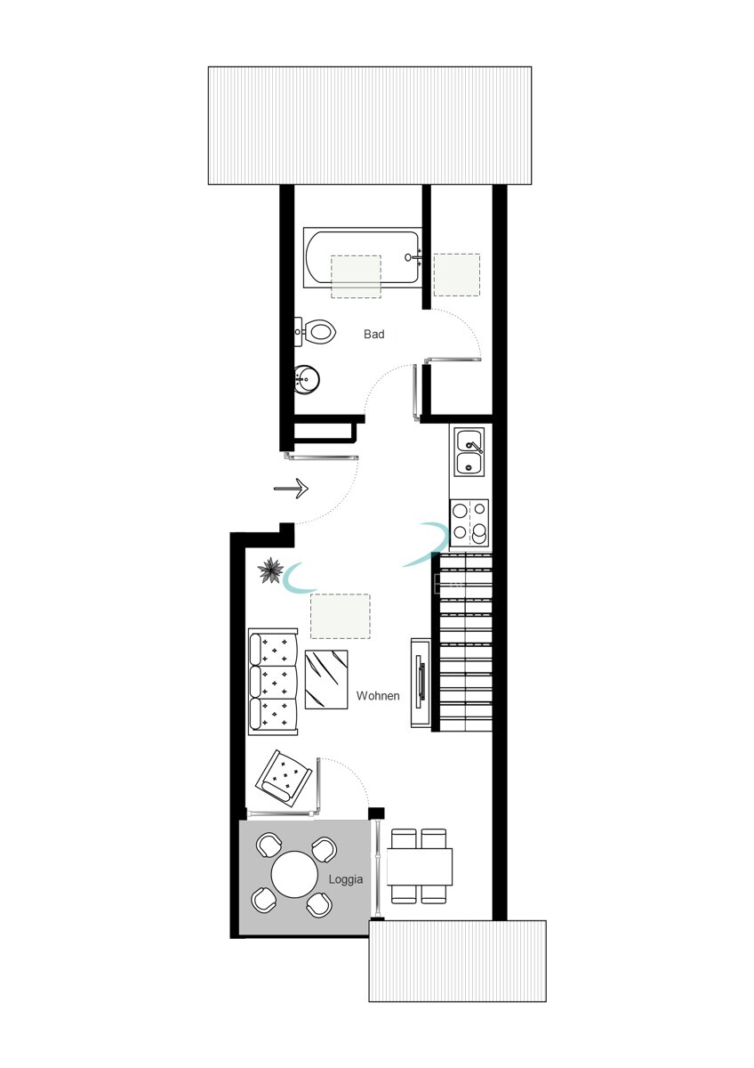 Grundriss Studio / Luftraum