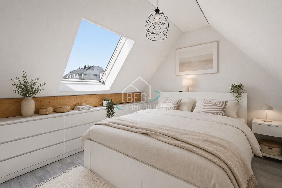 virtuell bearbeitetes Schlafzimmer