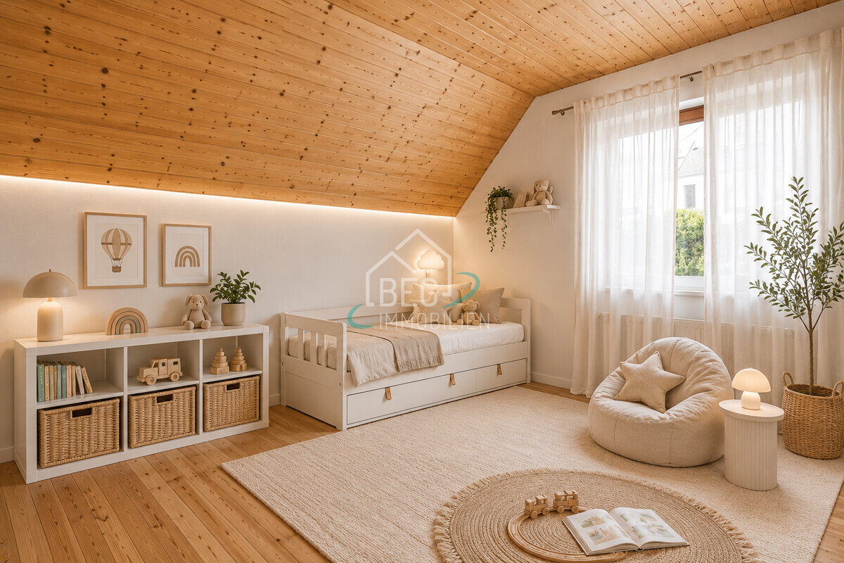 virtuell bearbeitetes Kinderzimmer