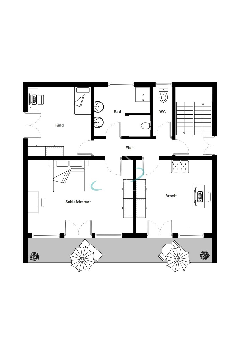 Grundriss Obergeschoss