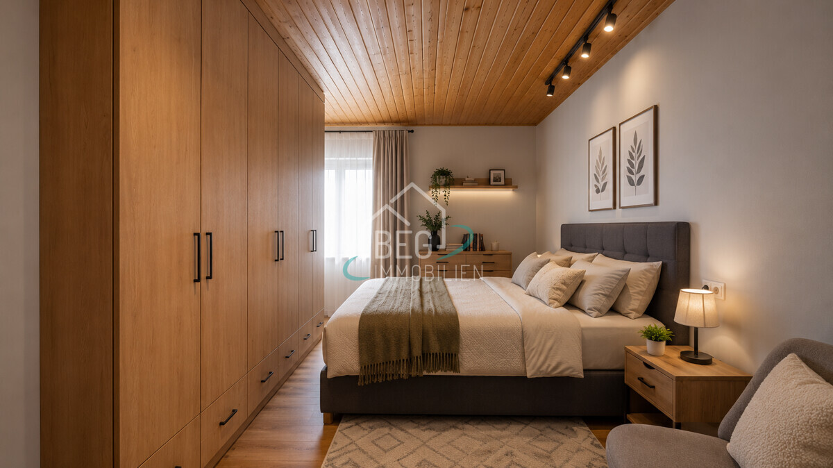 OG Schlafzimmer virtuell aufbereitet