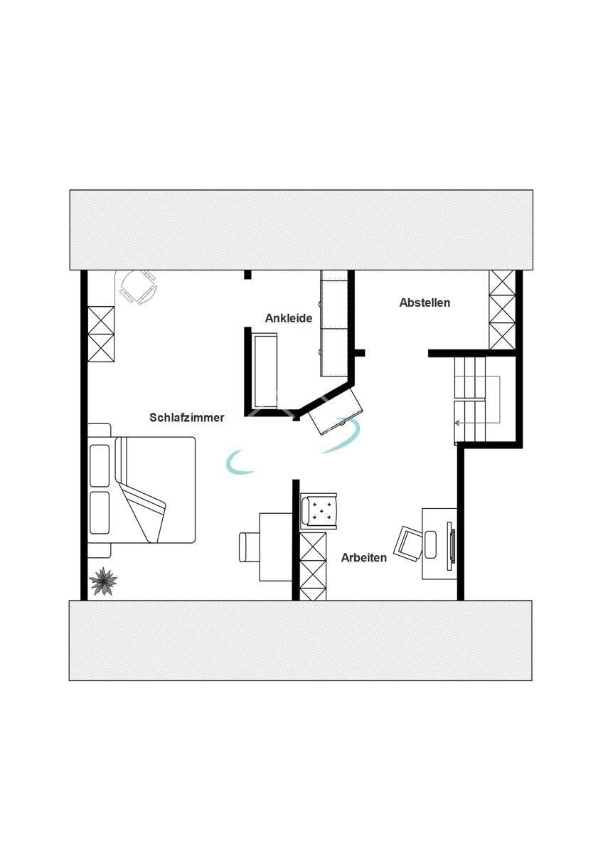Grundriss Dachgeschoss 2