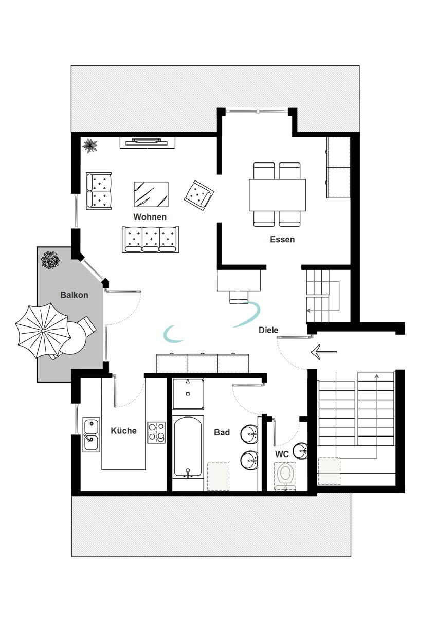 Grundriss Dachgeschoss 1