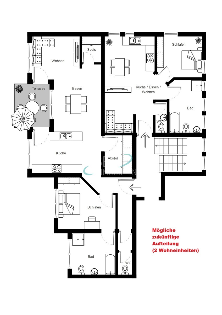 Grundriss Umgestaltung