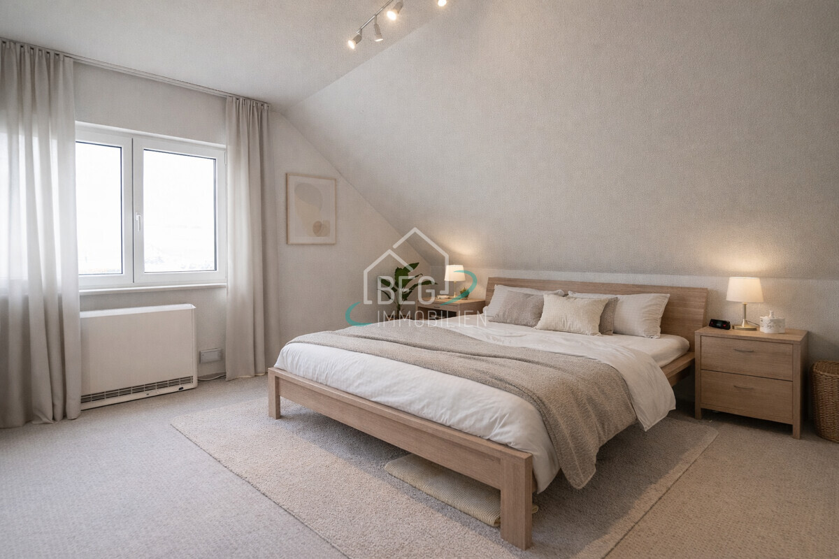 virtuell bearbeitetes Schlafzimmer