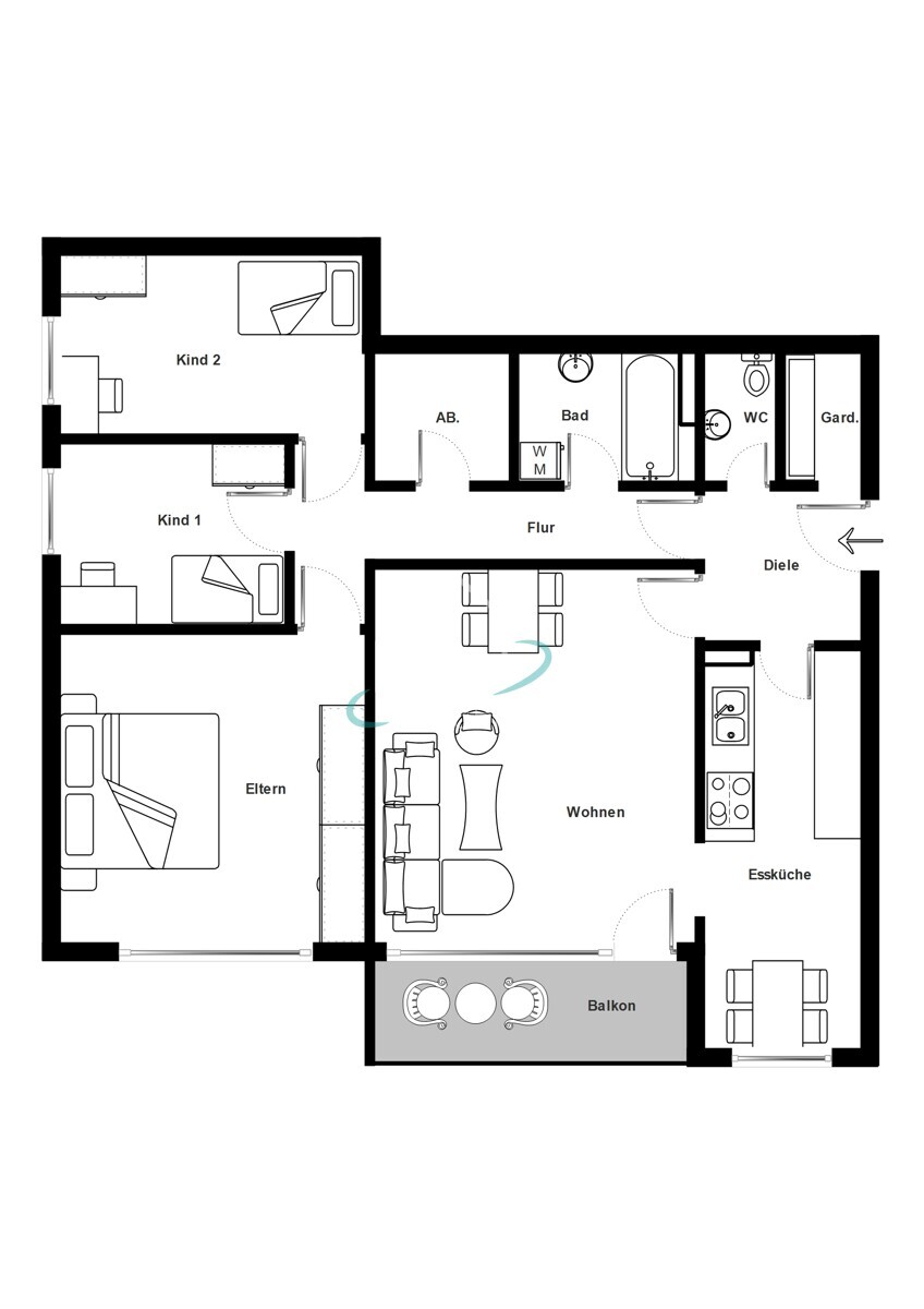 Grundriss Wohnung