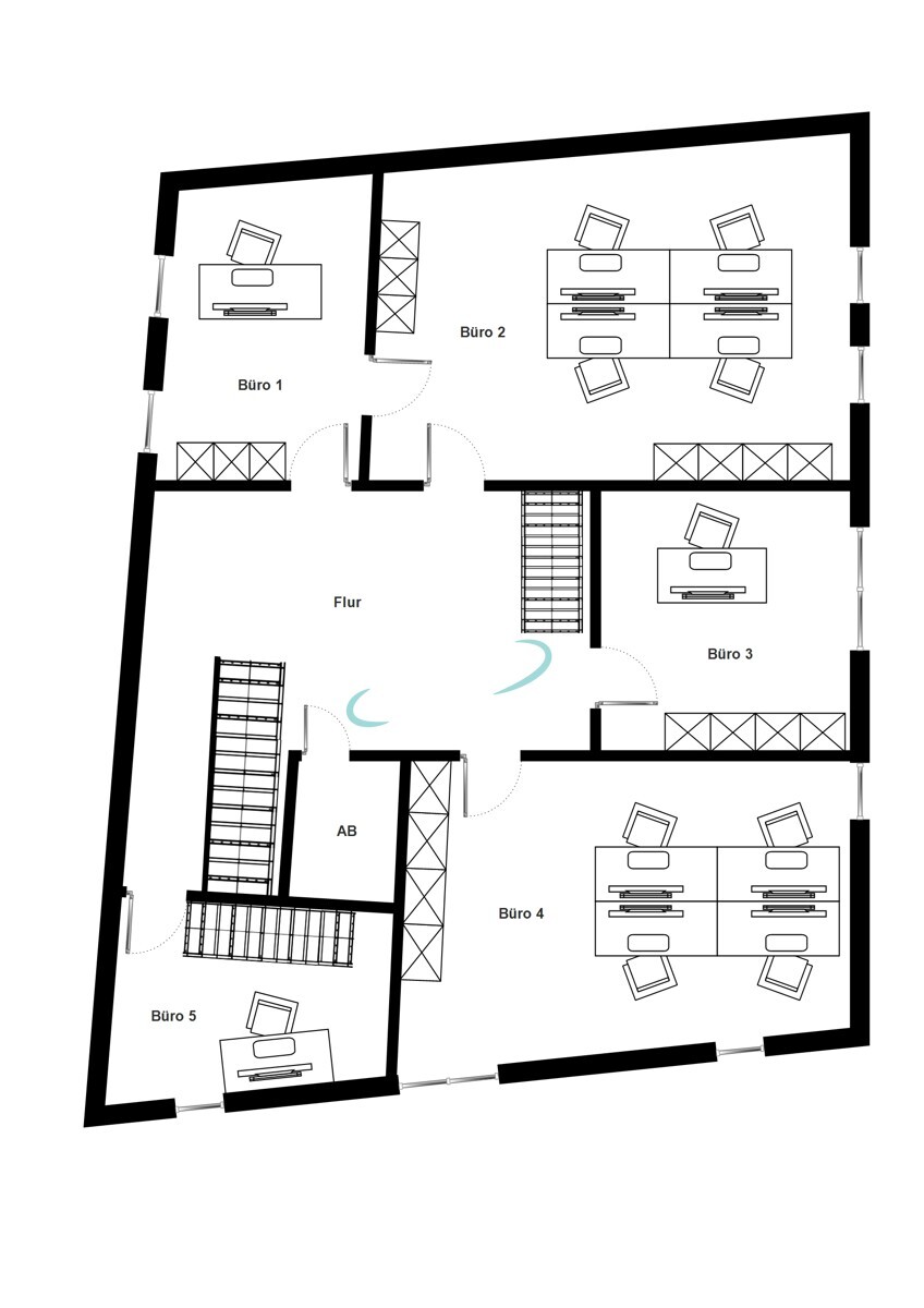 Gewerbe Grundriss 1. OG