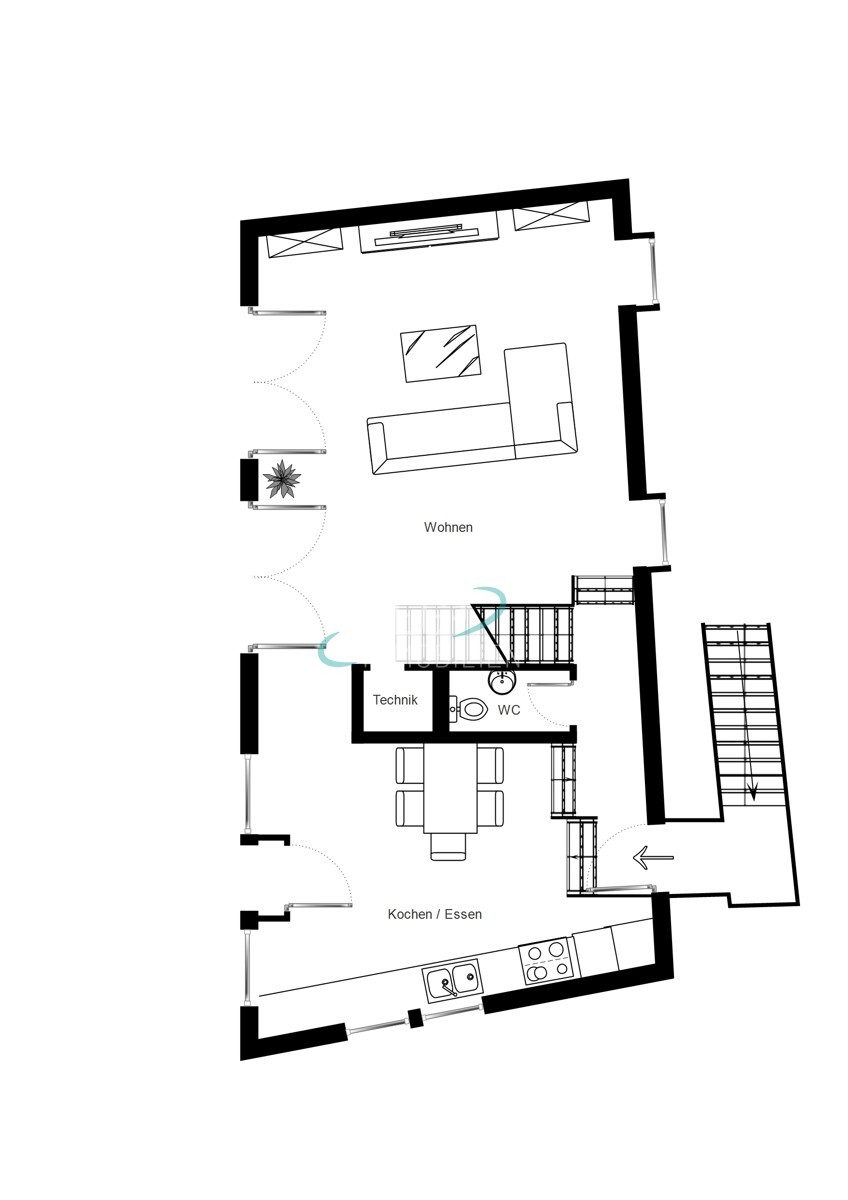 Grundriss Wohnhaus EG