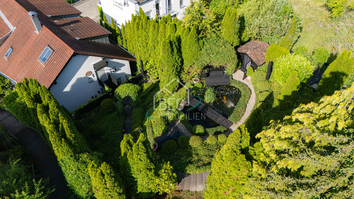 Vogelperspektive Garten
