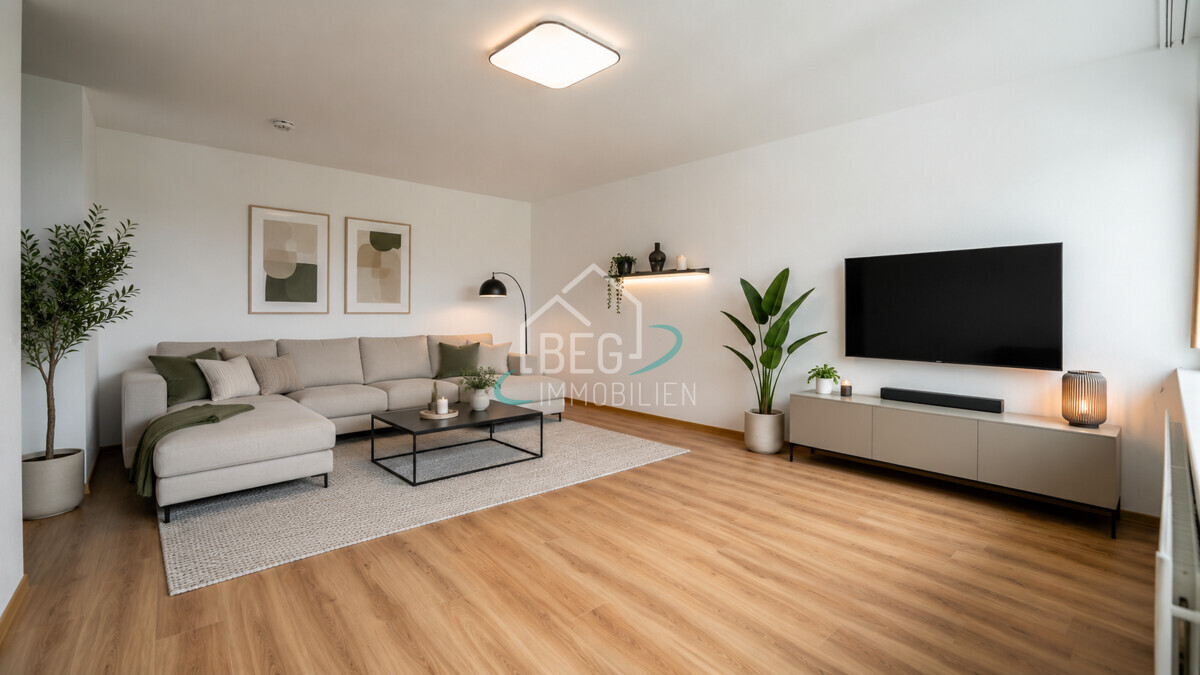 Wohnzimmer virtuell aufbereitet
