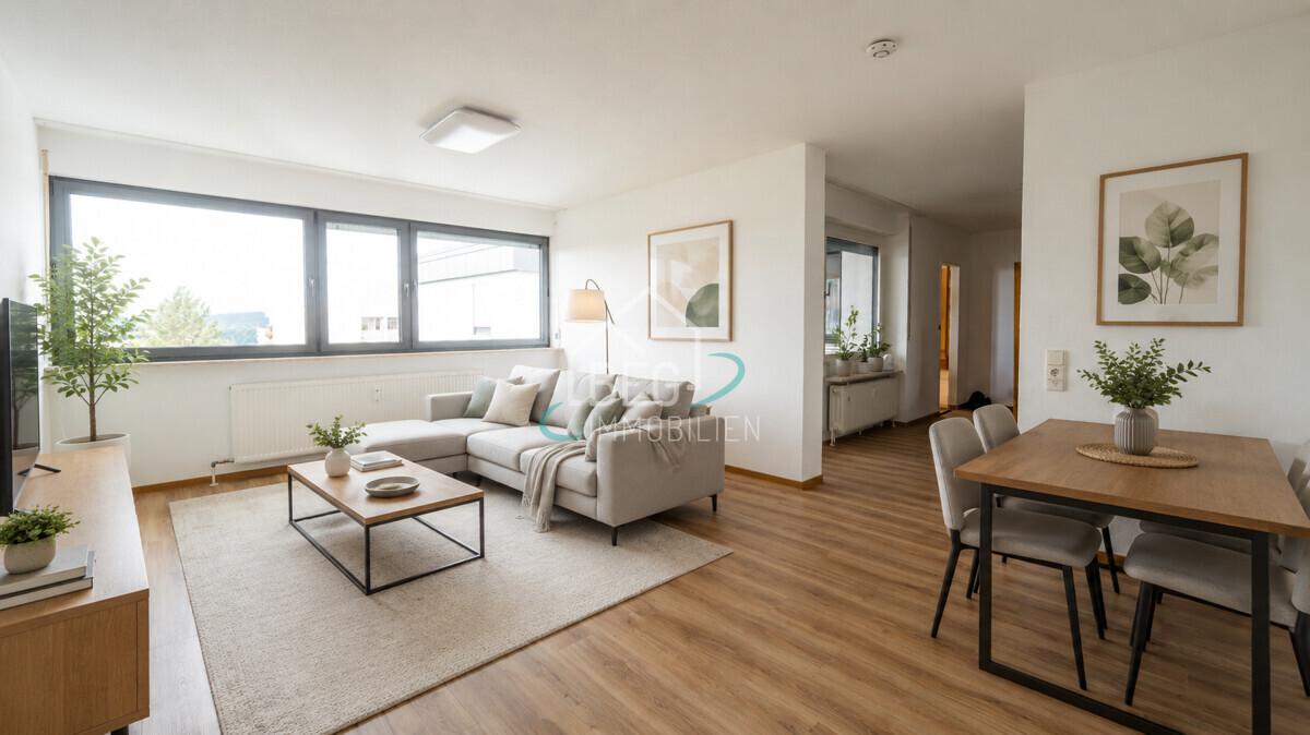 Wohnzimmer virtuell aufbereitet