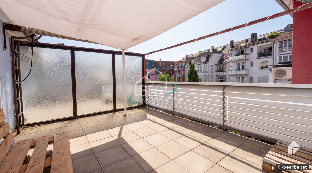 virtuell bearbeitete Terrasse