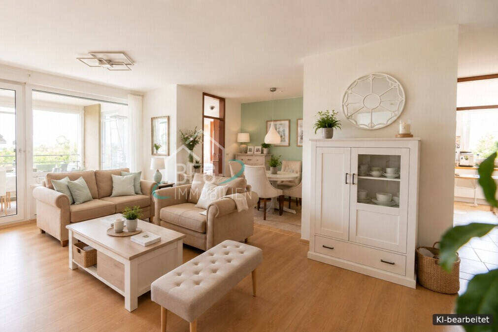 virtuell bearbeitetes Wohnzimmer