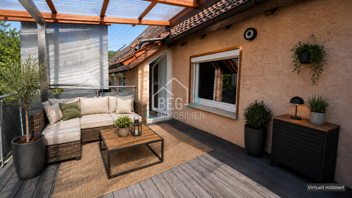 Balkon 1.OG virtuell möbliert