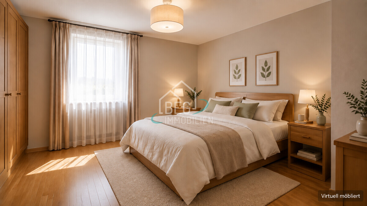 Schlafzimmer EG virtuell möbliert