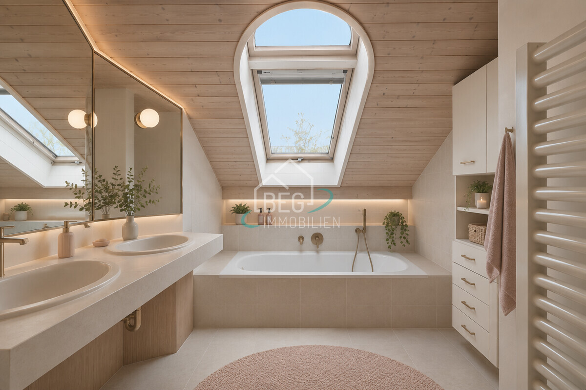 Badezimmer virtuell möbliert