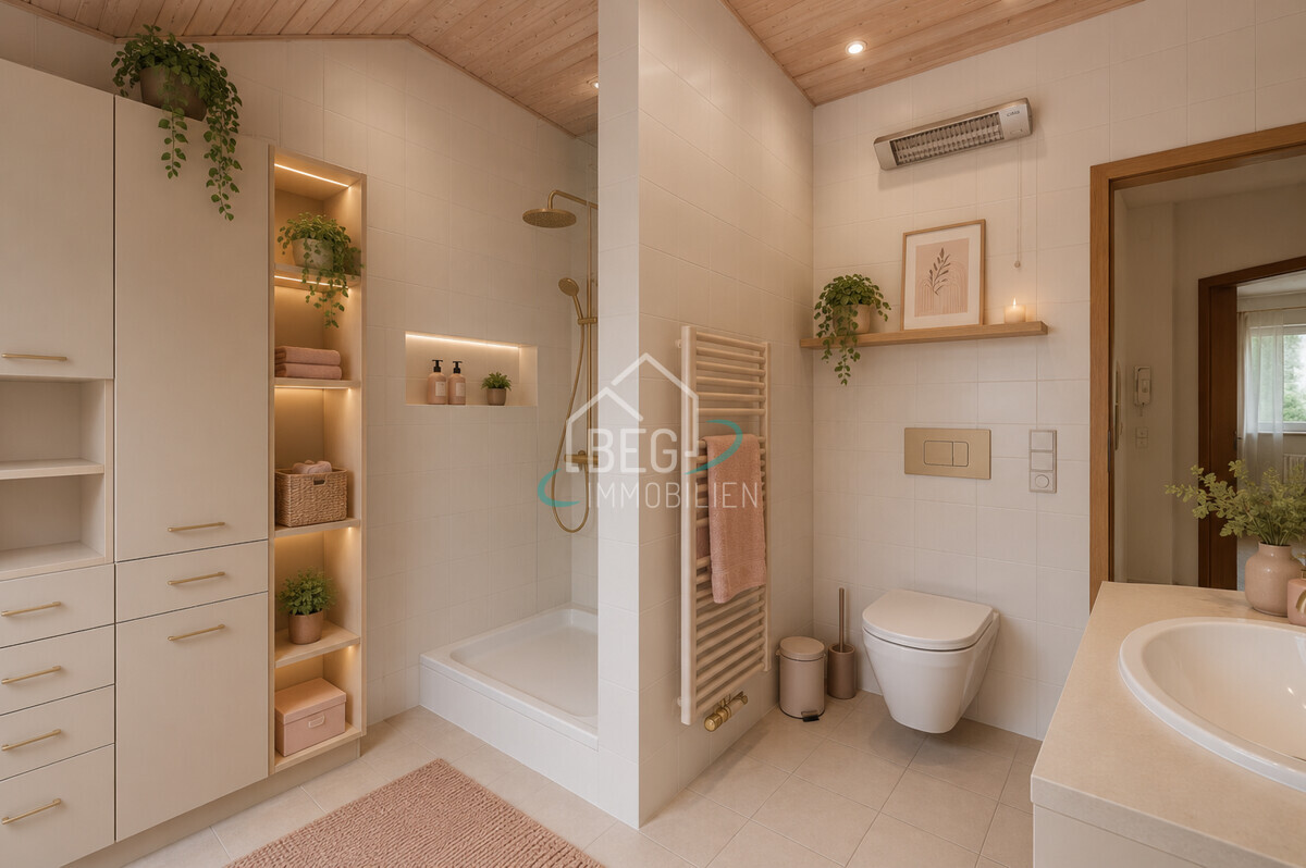 Badezimmer virtuell möbliert