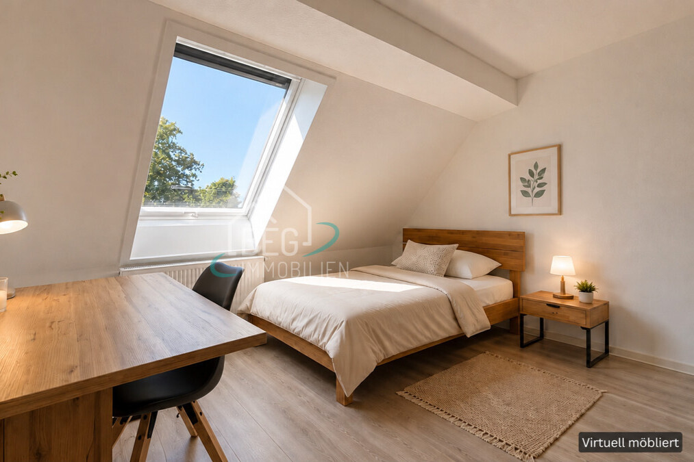 virtuell möbliertes Zimmer