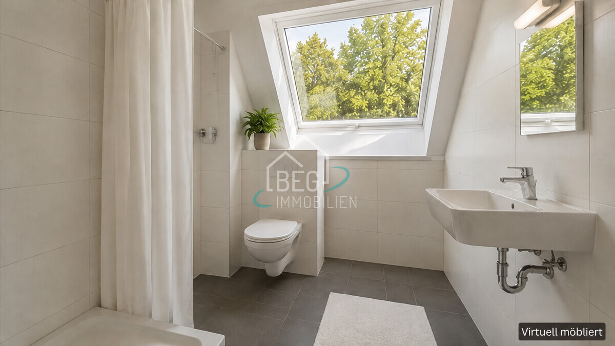 virtuell bearbeitetes Badezimmer