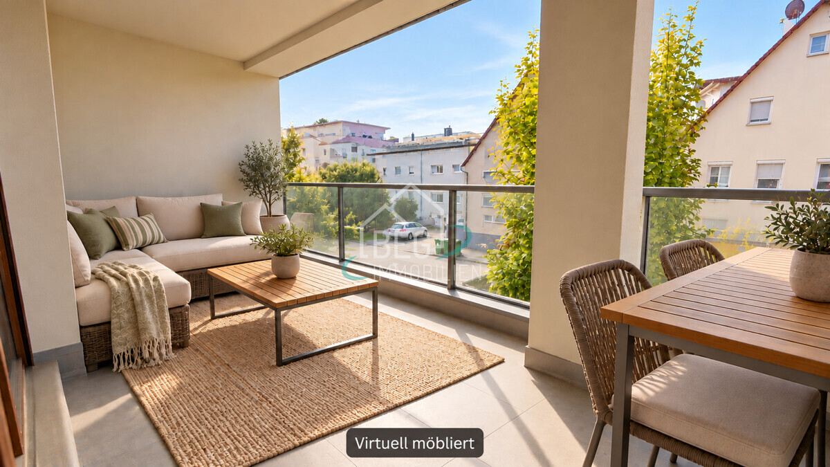 Loggia virtuell möbliert