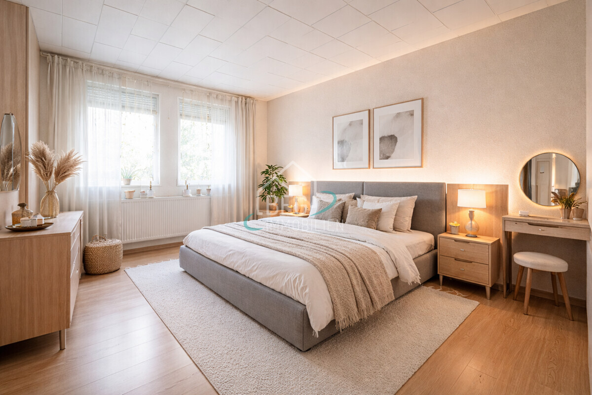 Schlafzimmer Wohnung 8_3 mit KI