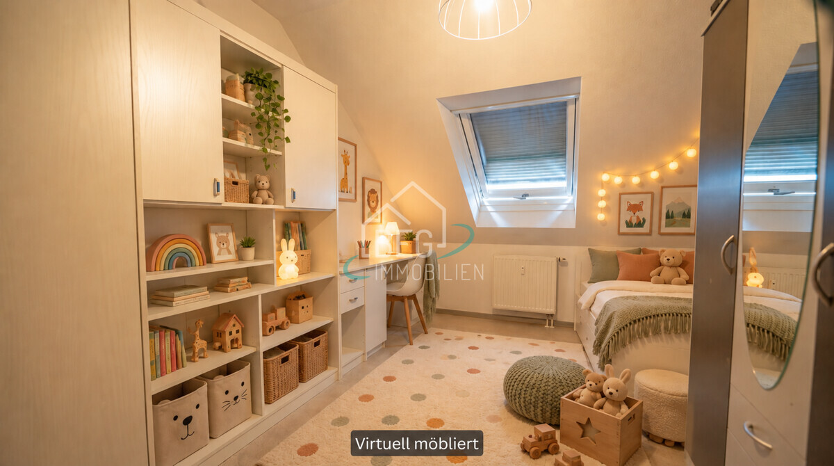 Kinderzimmer virtuell möbliert