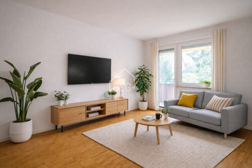 Wohnzimmer KI generiert