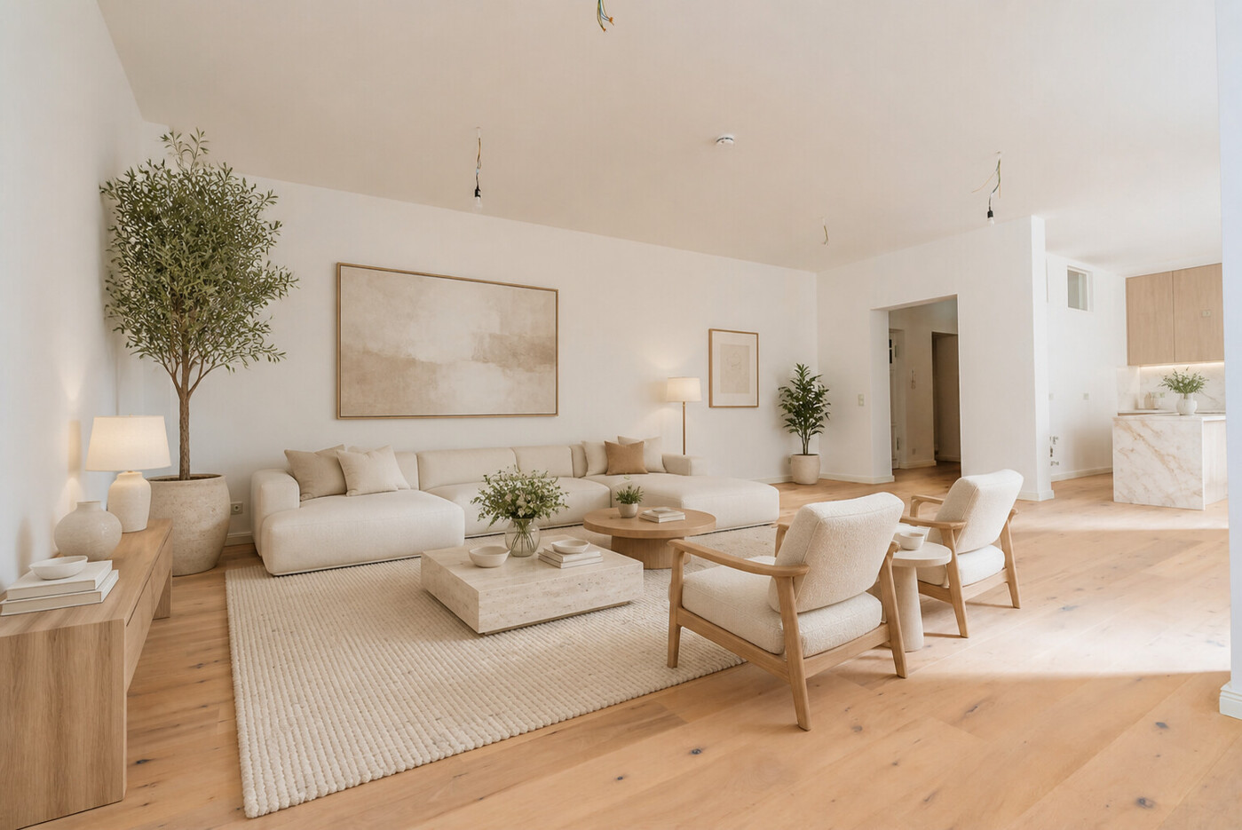 Klasschische Vorderhauswohnungen Wohnzimmer
