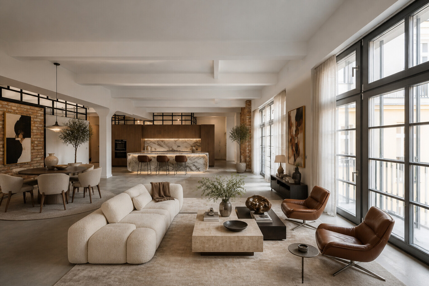 Dachgeschoss Loft Wohnzimmer