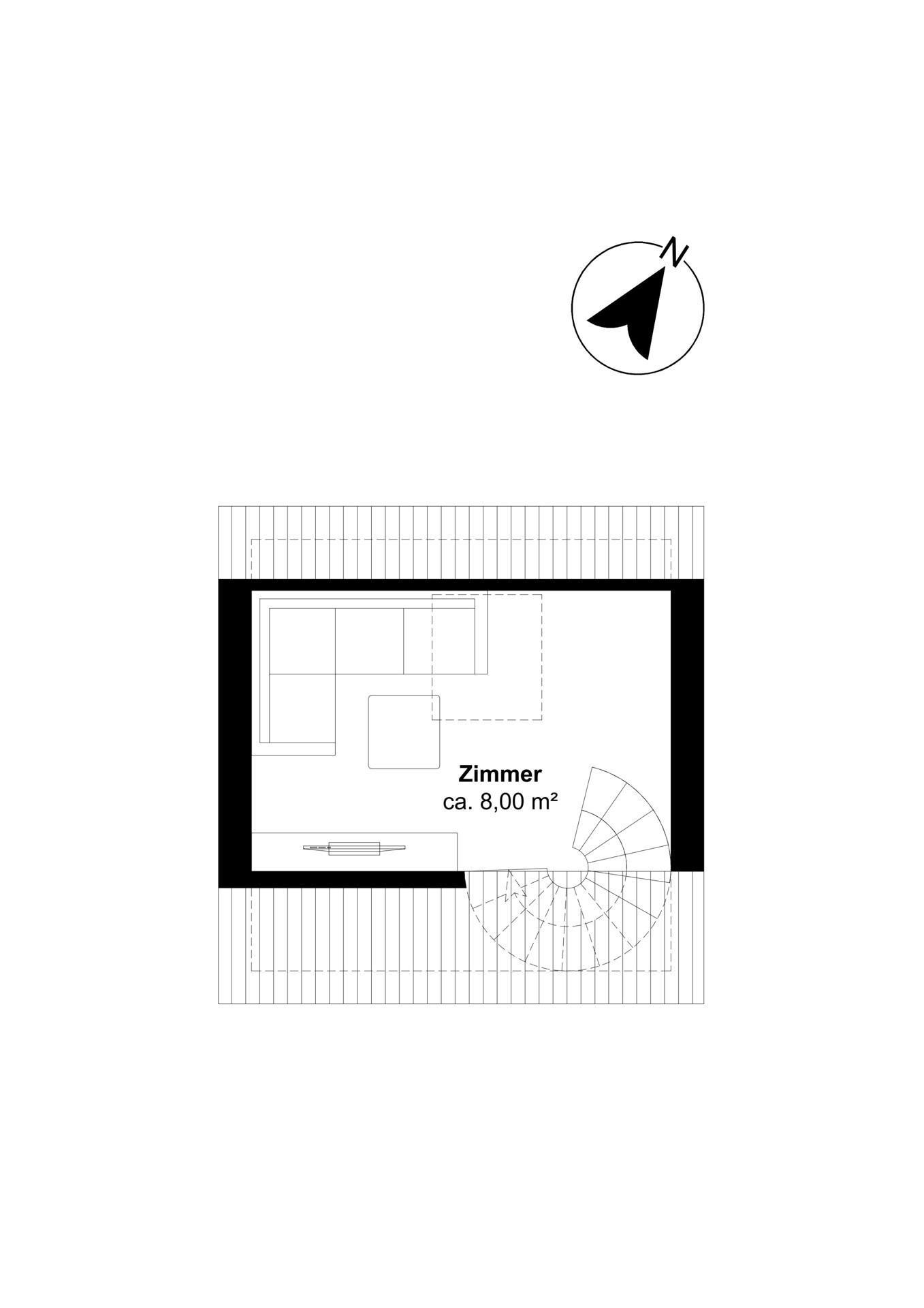 Grundriss Dachgeschoss Studio
