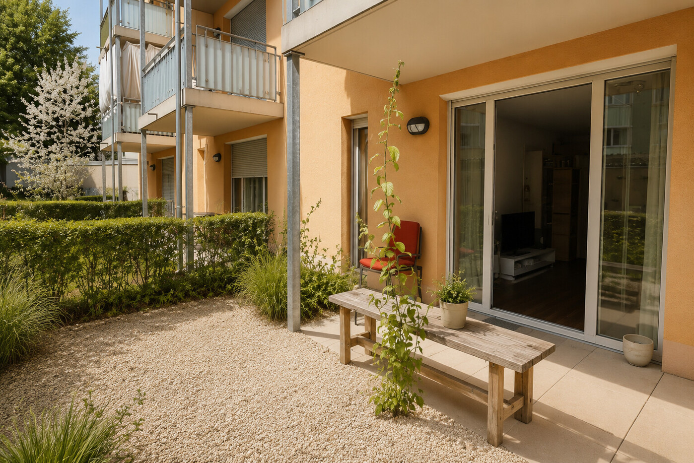 Patio mit Westausrichtung