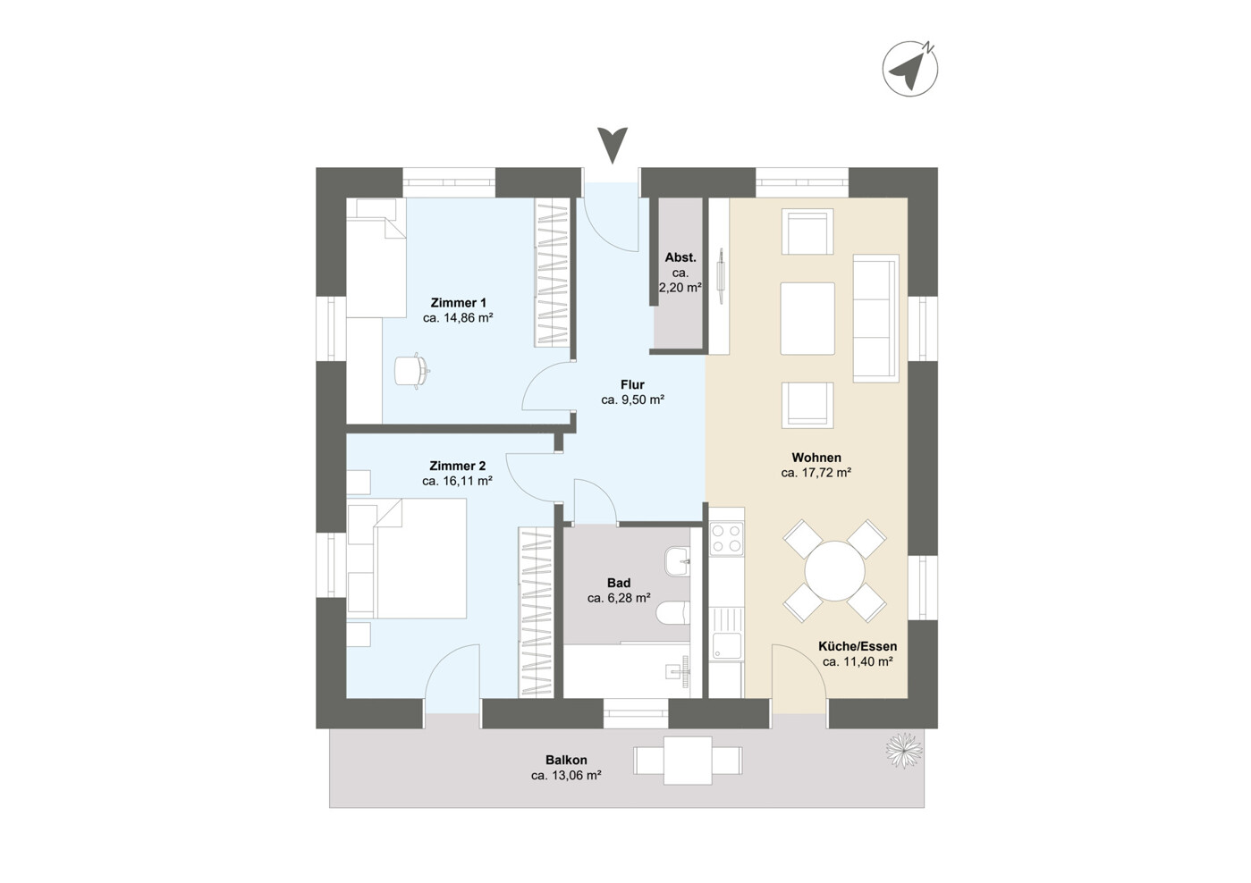 Grundriss Obergeschoss