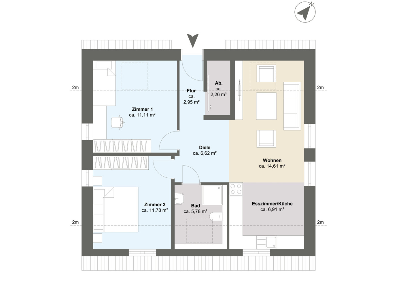 Grundriss der Wohnung